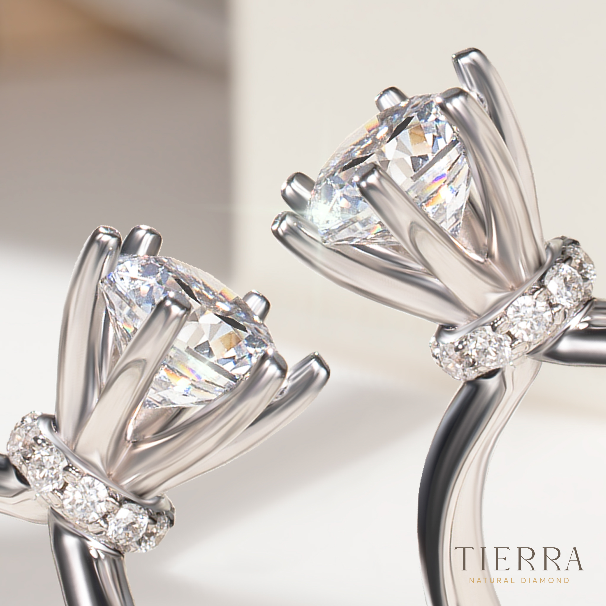 Mẫu nhẫn kim cương tự nhiên từ Tierra